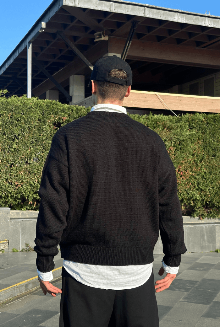 P Baskılı Premium Oversize Kolej Kazak