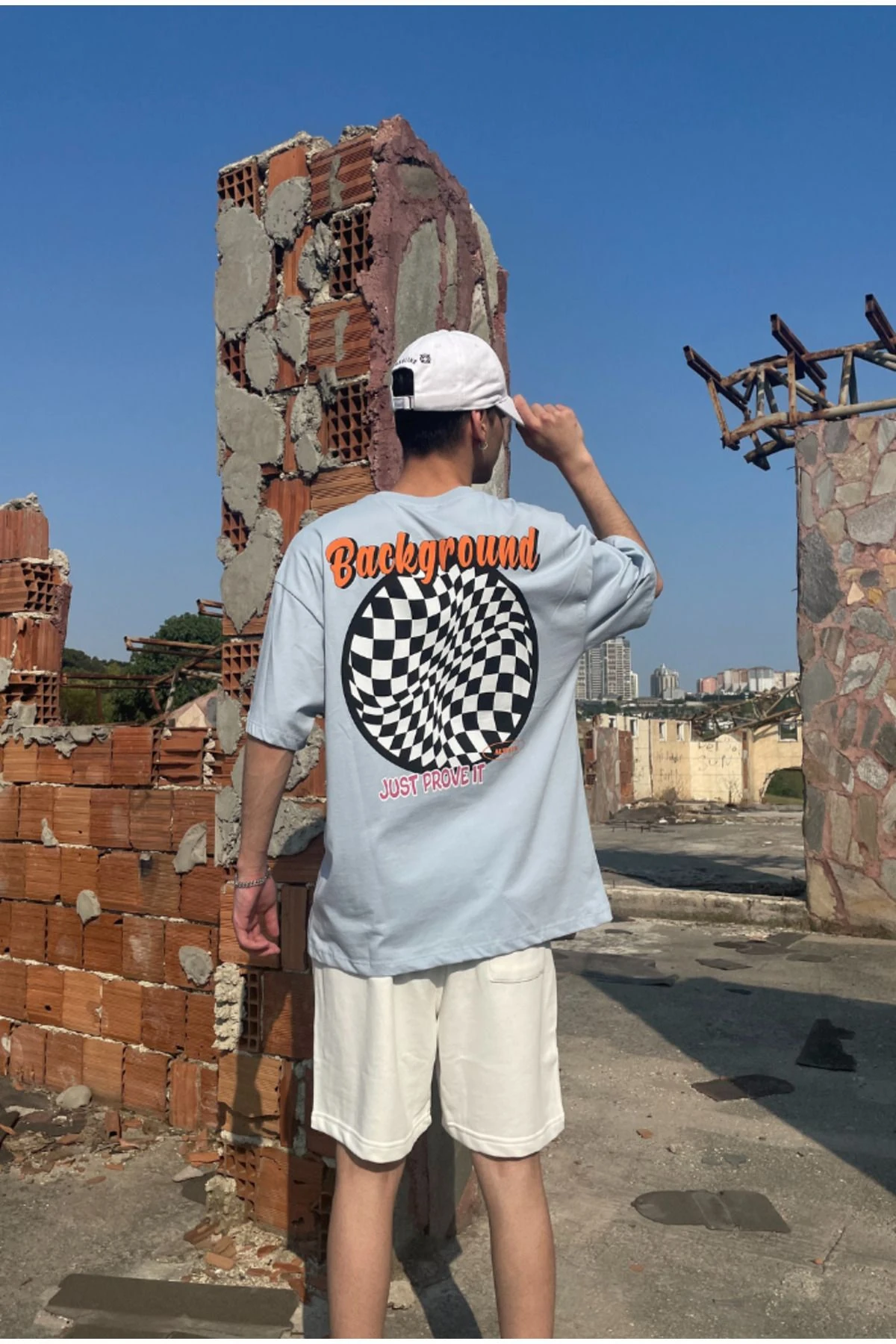 Background Bebe Mavisi Oversize T-shirt