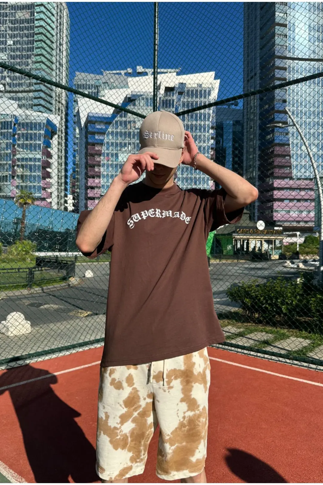 Brown Supermade Oversize T-shirt