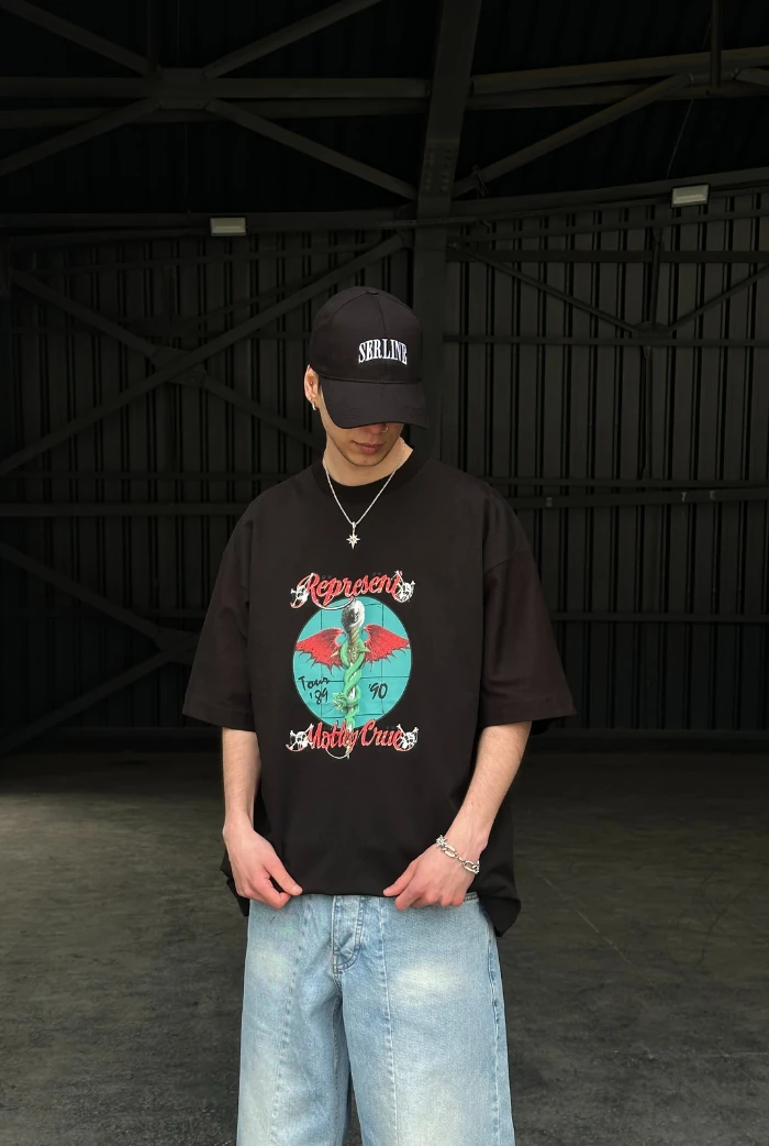 Represent Baskılı Oversize T-shirt