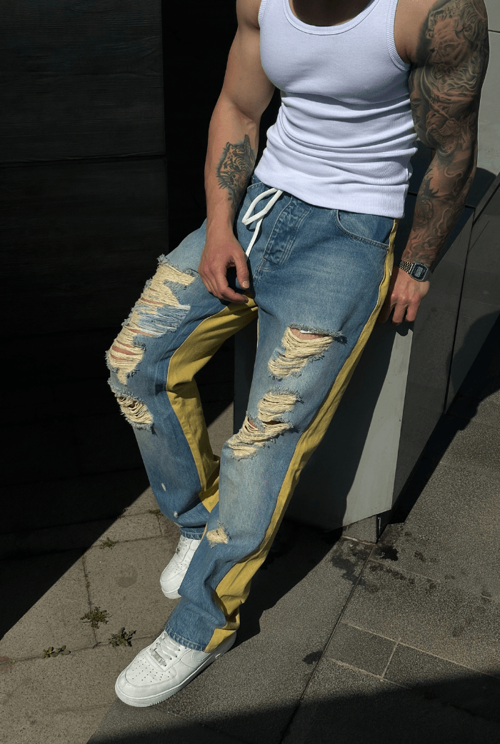 Yırtık Detaylı Loose Fit Pantolon