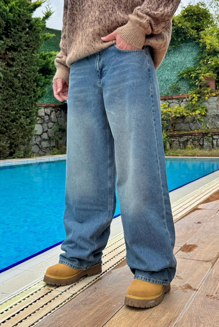 Mavi Eskitmeli Extra Baggy Pantolon