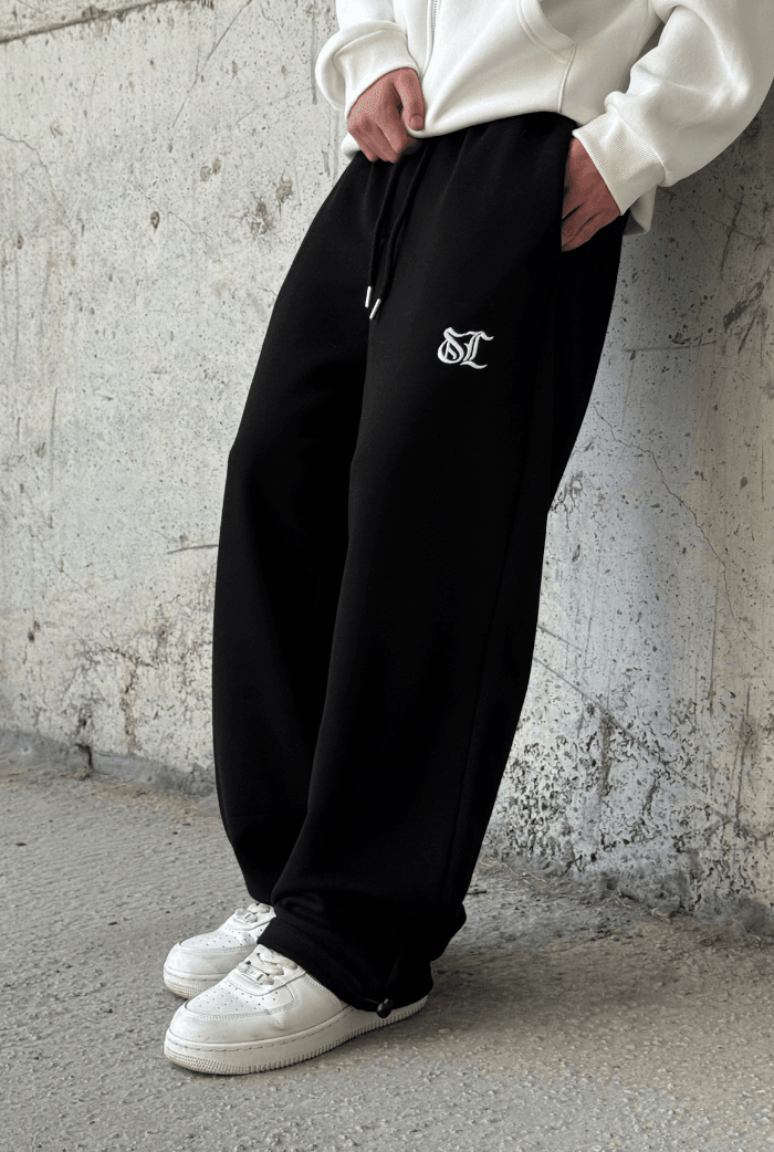 SL Premium Ayarlanabilir Paça Baggy Eşofman - Si̇yah