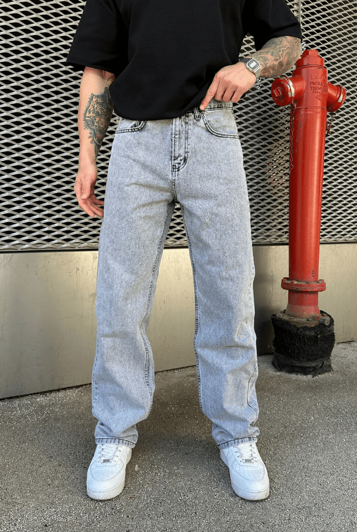 Gri Baggy Pantolon
