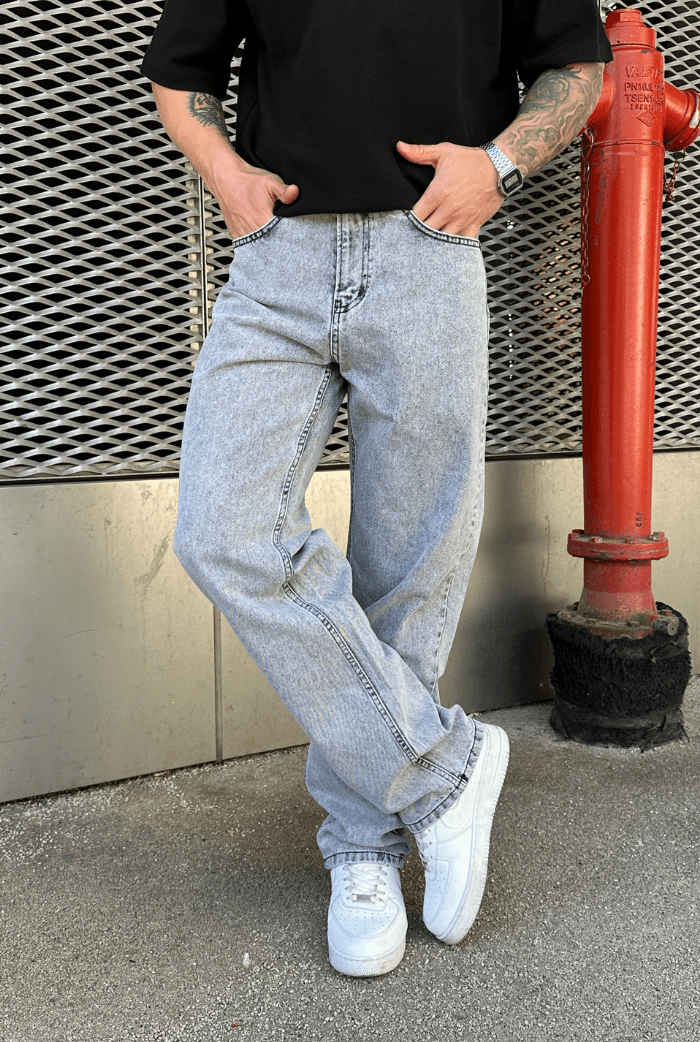 Gri Baggy Pantolon