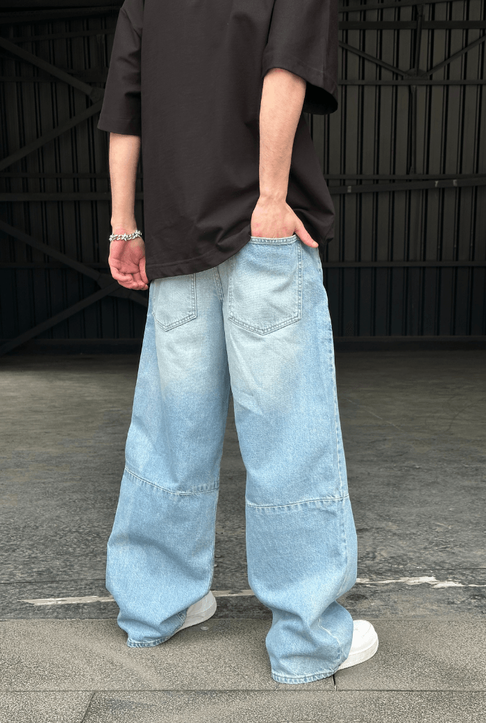 Buz Mavisi Baggy Pantolon