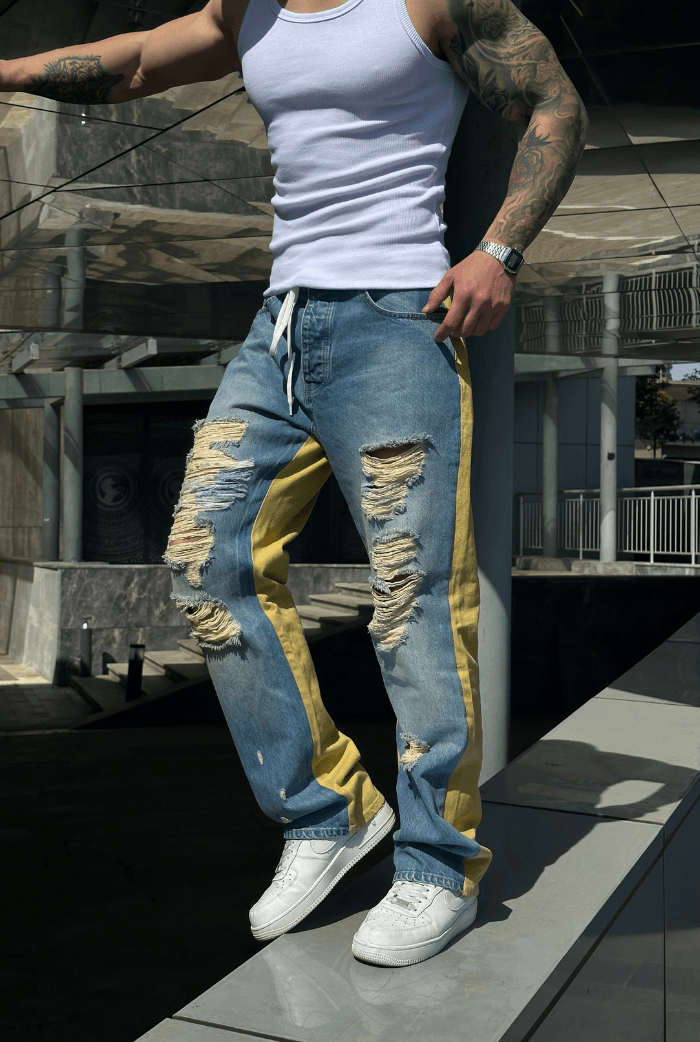 Yırtık Detaylı Loose Fit Pantolon