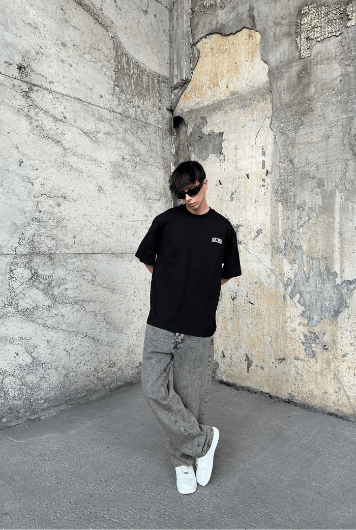 Serline Nakış Basic Oversize T-shirt 