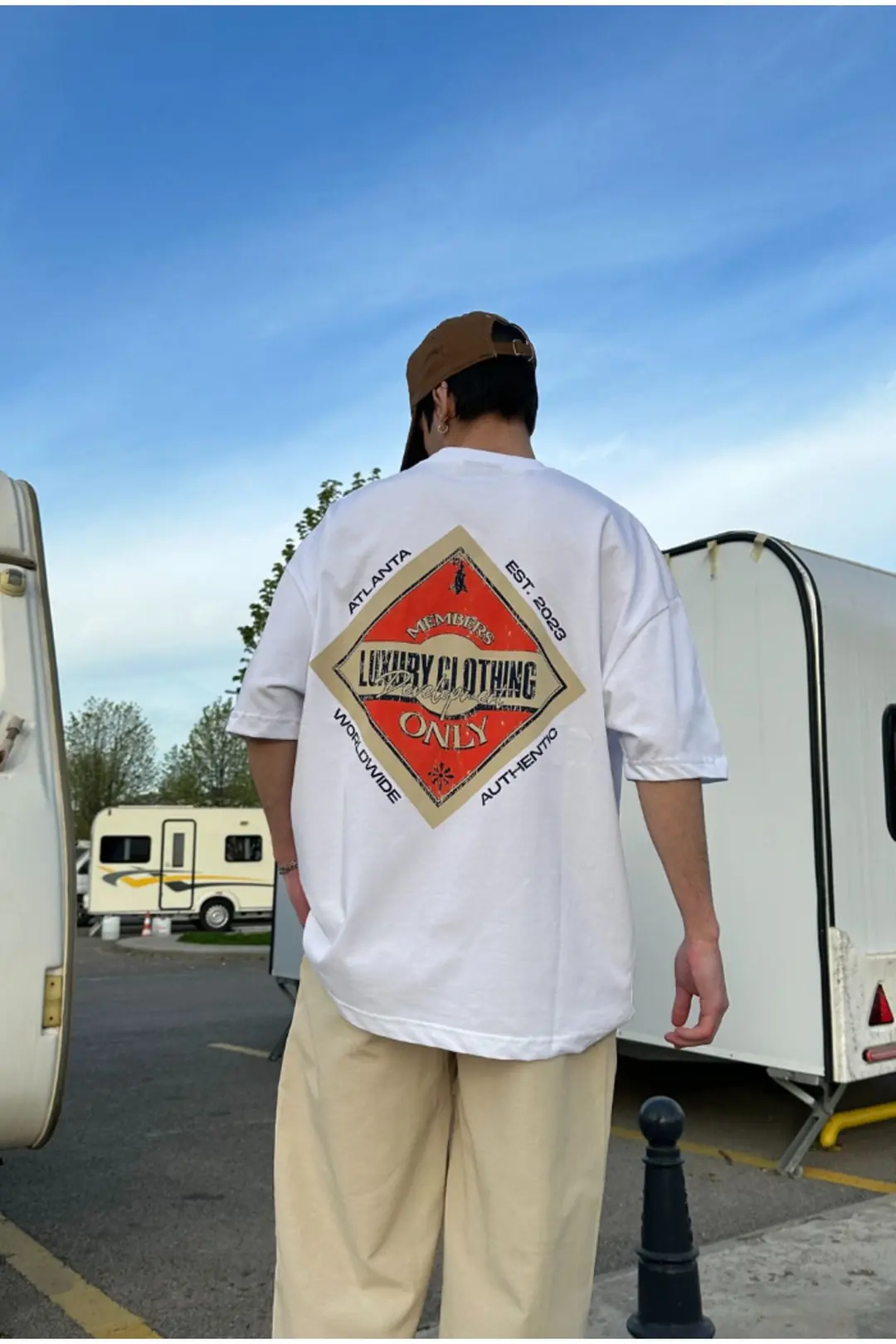 Atlanta Beyaz Oversize T-shirt