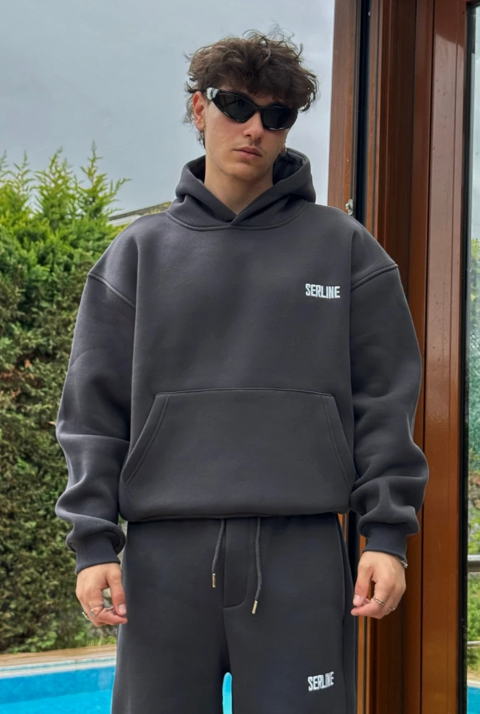 Serline Premium Oversize Hoodie - Füme