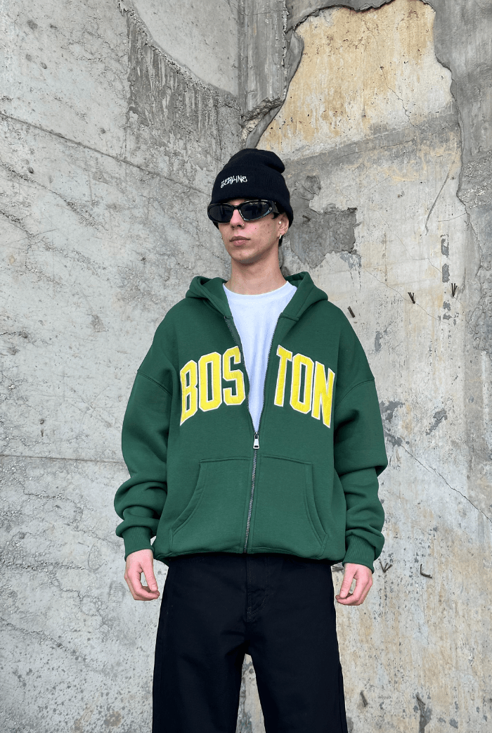 Boston Oversize Zip Ceket