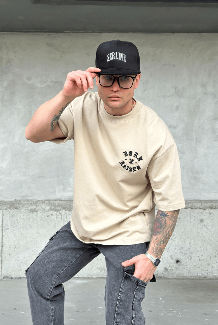 Born X Raısed Nakışlı Oversize T-shirt
