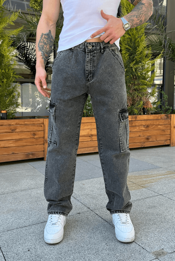 Baggy Kargo Pantolon - Eski̇tme