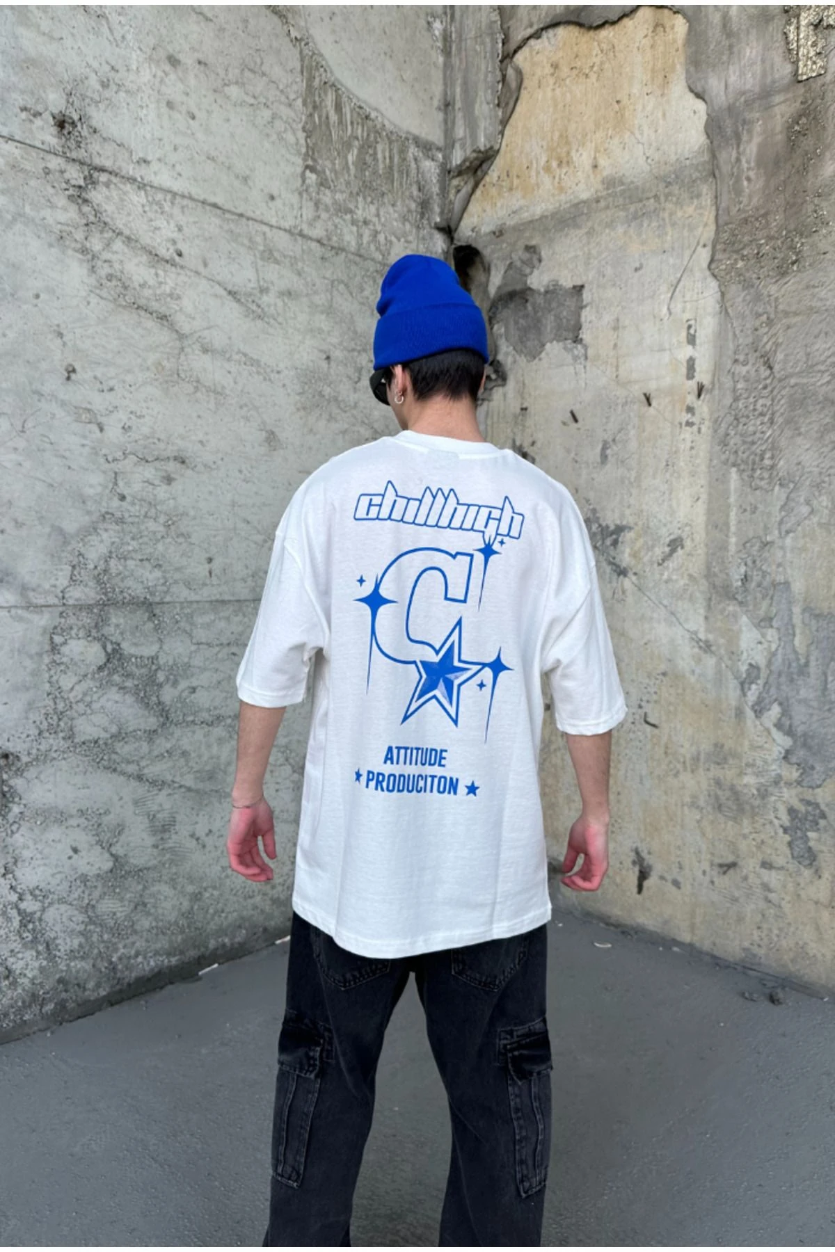 Chill Hıgh Oversize Beyaz T-shirt