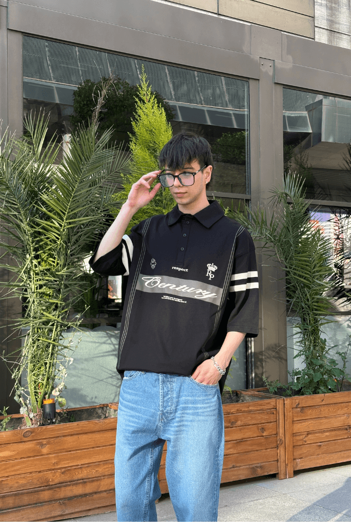 Respect Oversize Polo Yaka T-shirt