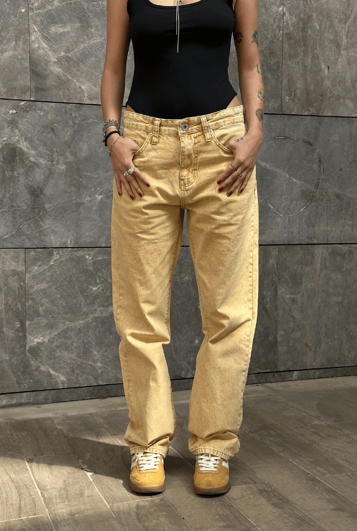 Premium Taşlamalı Baggy Pantolon