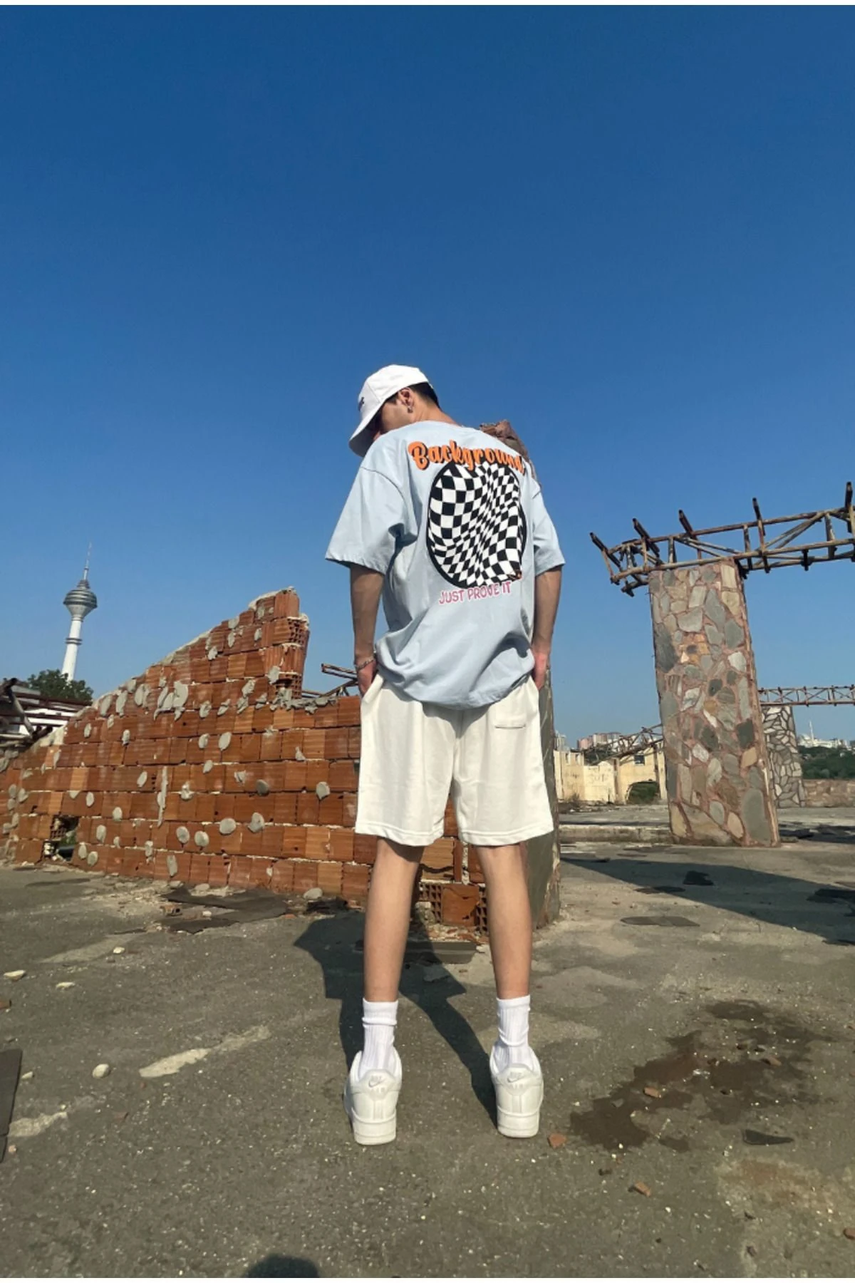 Background Bebe Mavisi Oversize T-shirt