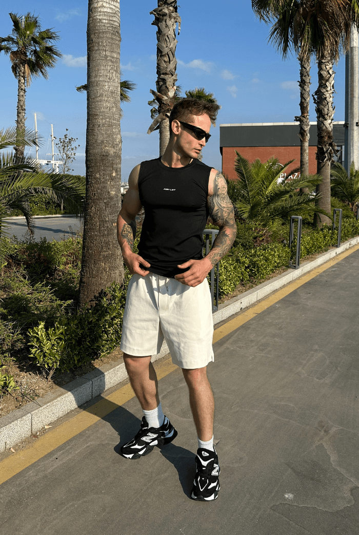 Just Lift Baskılı Sporcu Kolsuz Tişört