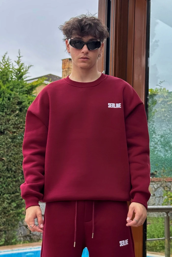 Serline Premium Oversize Sweatshirt  - Bordo