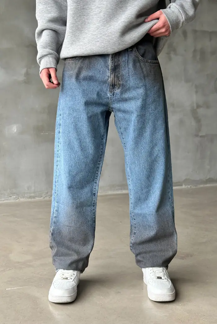 Two Tone Baggy Pantolon