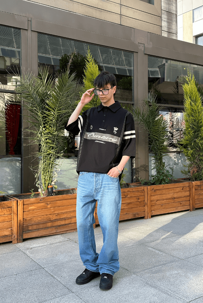 Respect Oversize Polo Yaka T-shirt