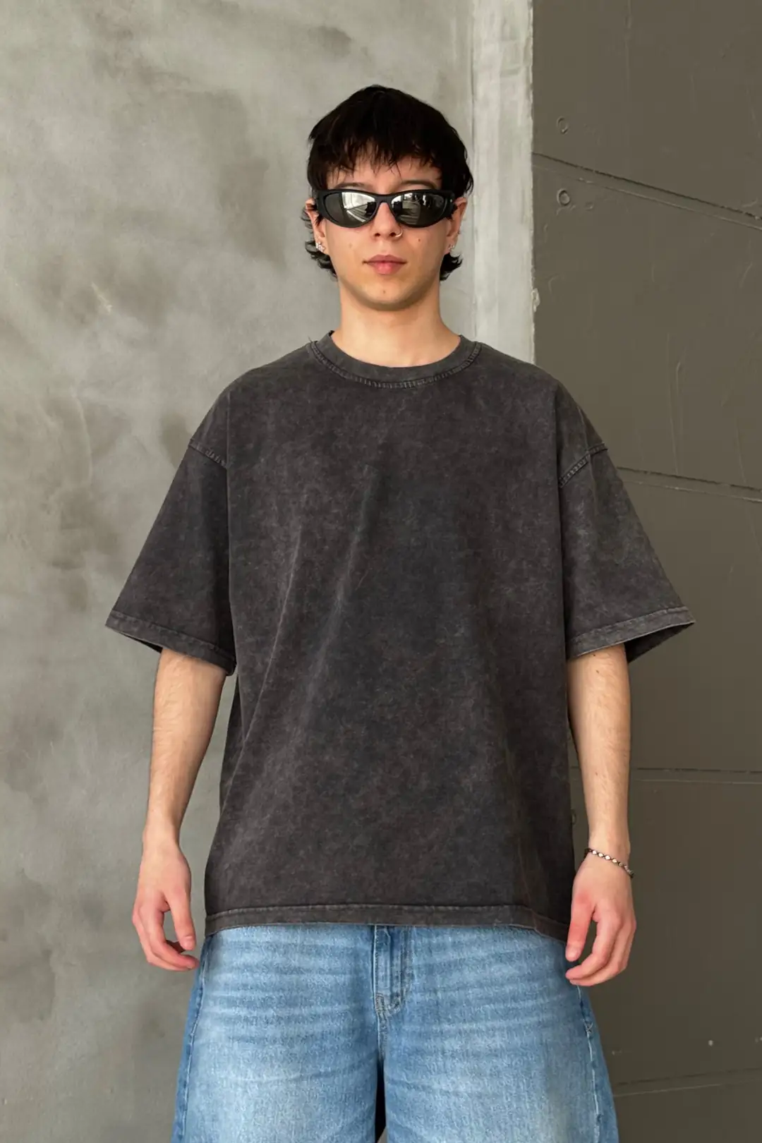 Acid Wash Basic Premium Oversize T-shirt