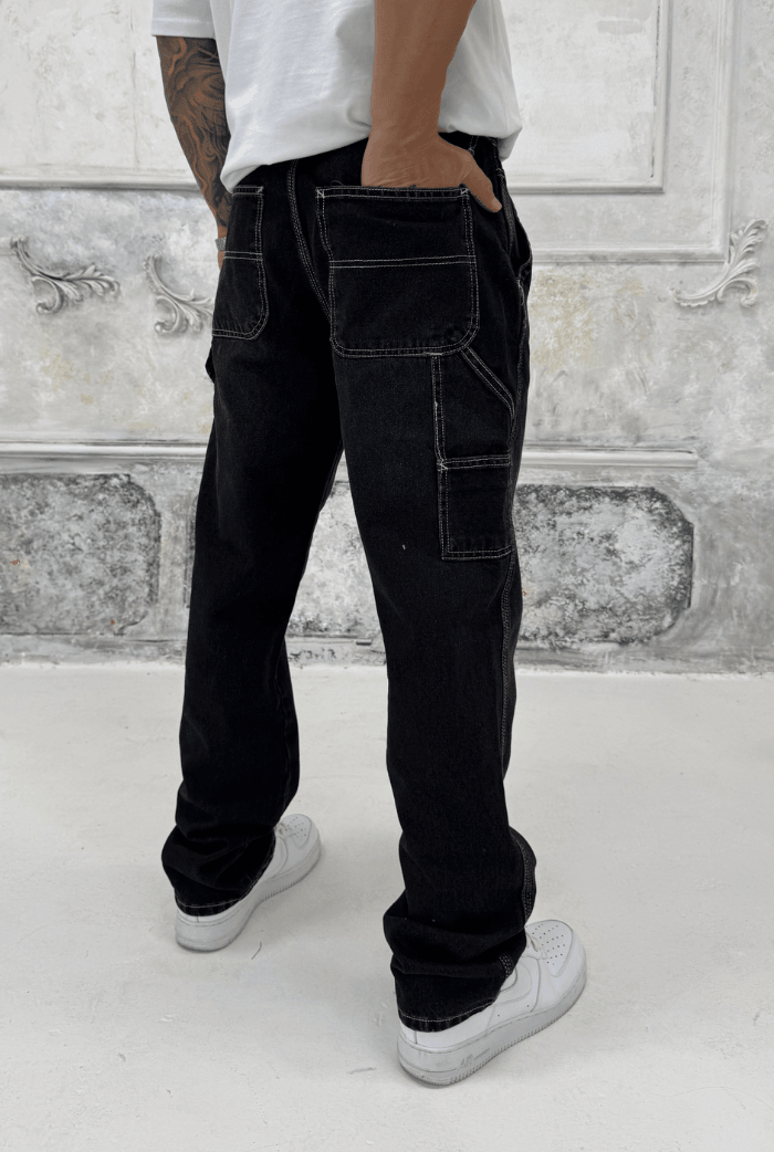 Ters Dikiş Detay Baggy Pantolon