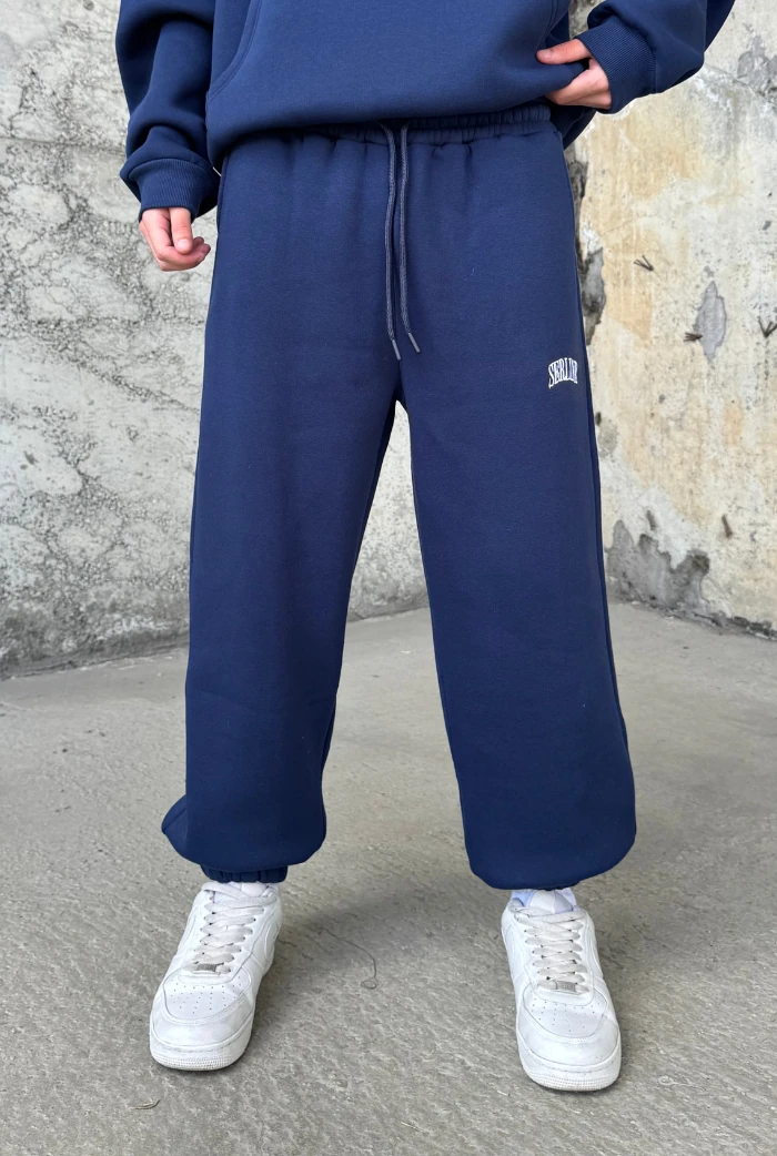 Kışlık-Serline Premium Paça Lastikli Eşofman - Lacivert