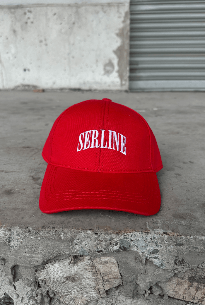 Serline Premium Nakışlı Şapka - Kırmızı