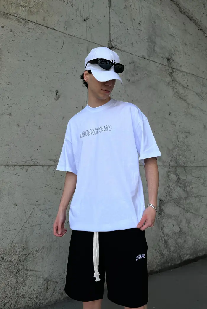 Underground Taş Baskılı Oversize T-shirt