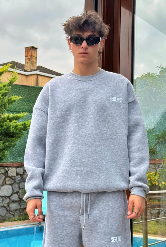 Serline Premium Oversize Sweatshirt  - Gri