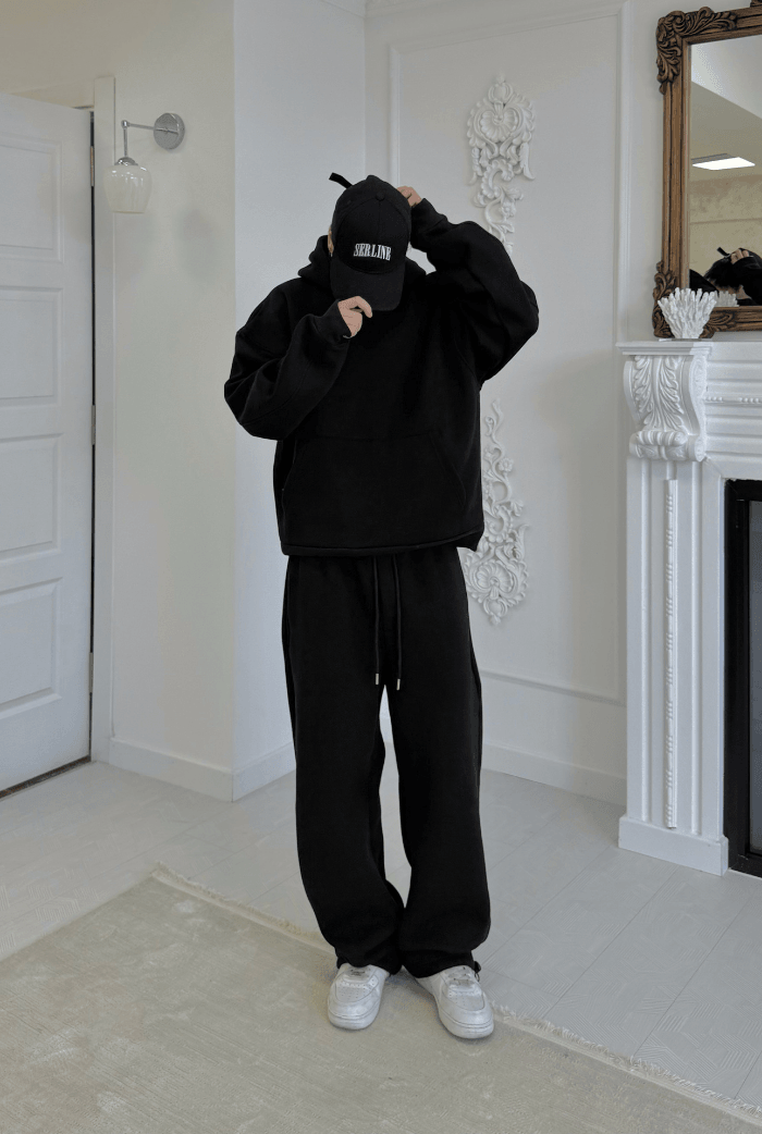 Kışlık-Basic Premium Ayarlanabilir Paça Baggy Eşofman