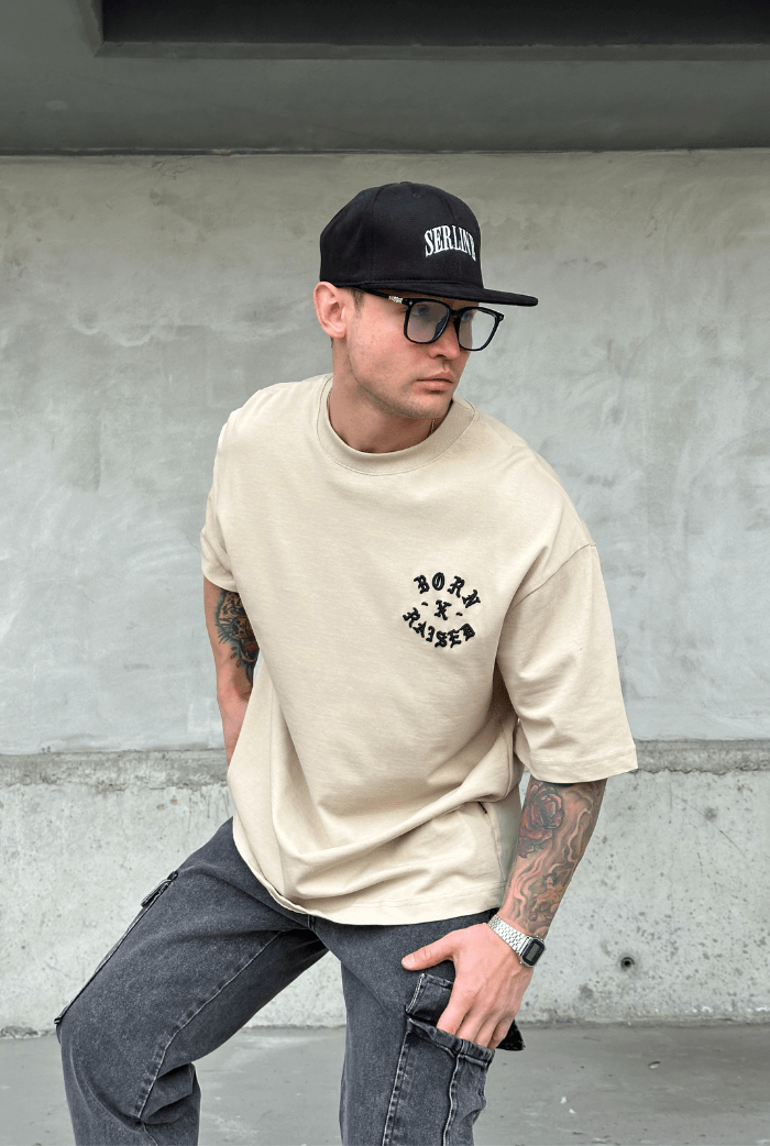 Born X Raısed Nakışlı Oversize T-shirt