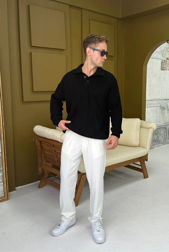 Polo Yaka Oversize Kazak