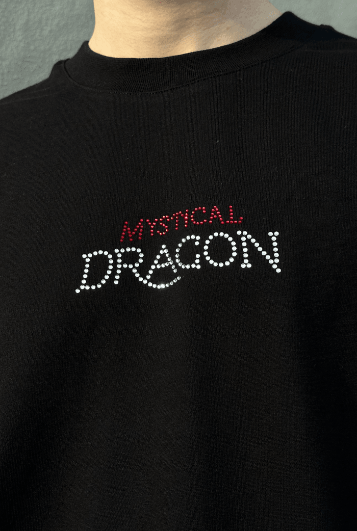 Dragon Taş Baskılı Oversize T-shirt