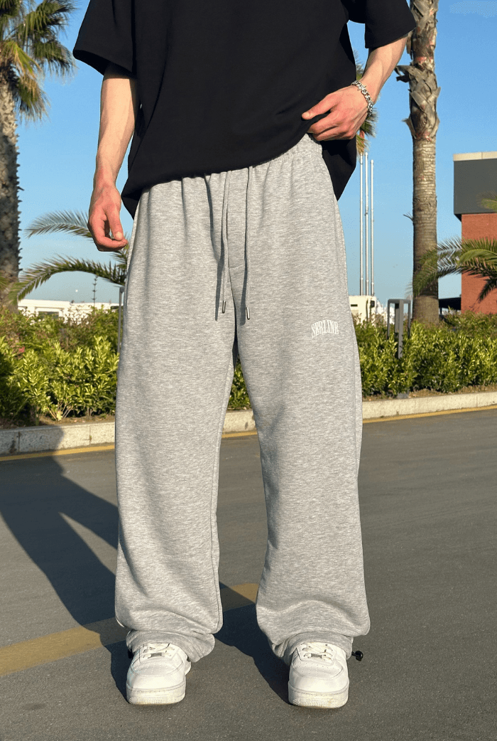 Yazlık-Serline Premium Ayarlanabilir Paça Baggy Eşofman  - Gri