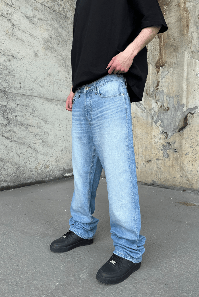 Buz Mavisi Baggy Pantolon