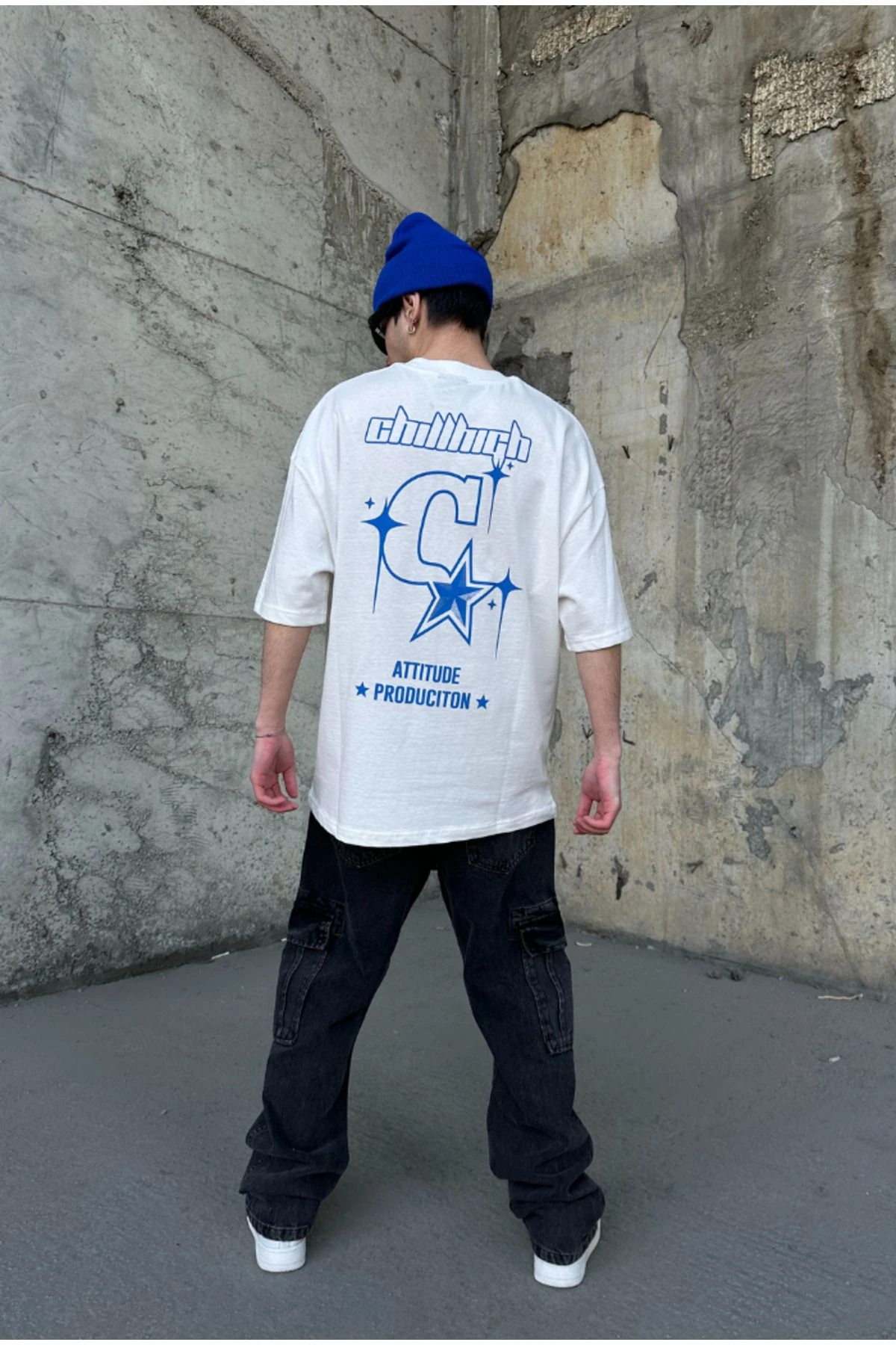 Chill Hıgh Oversize Beyaz T-shirt