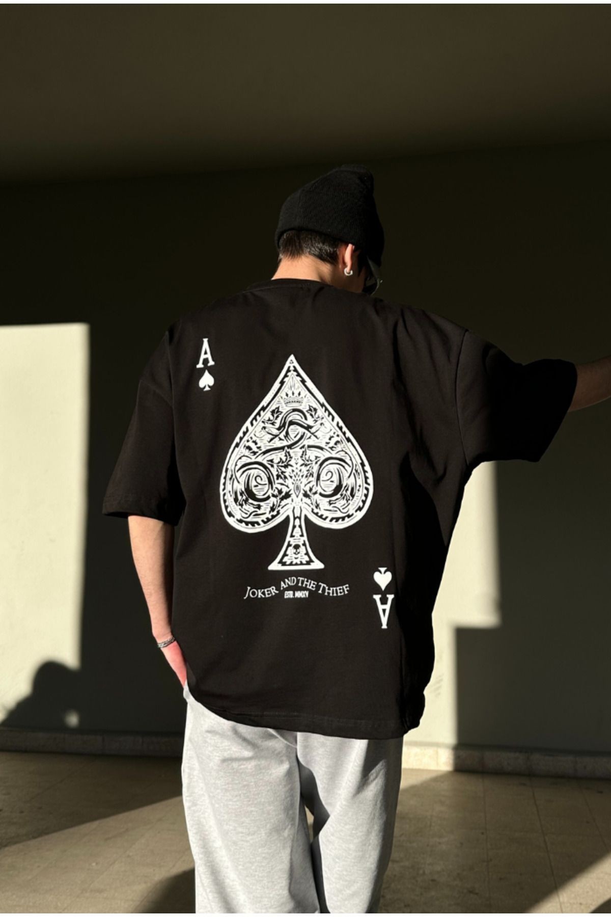 Ace of Spades Printed Oversize T-shirt