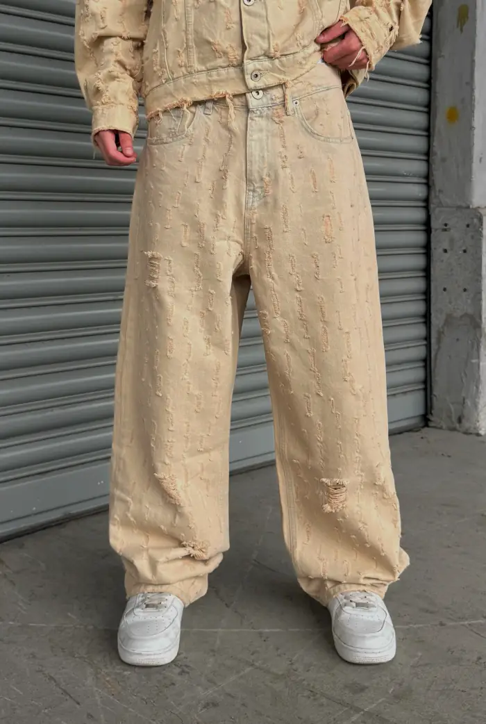 Yırtık Detay Baggy Pantolon