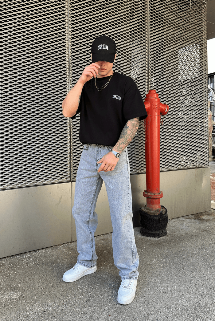 Gri Baggy Pantolon