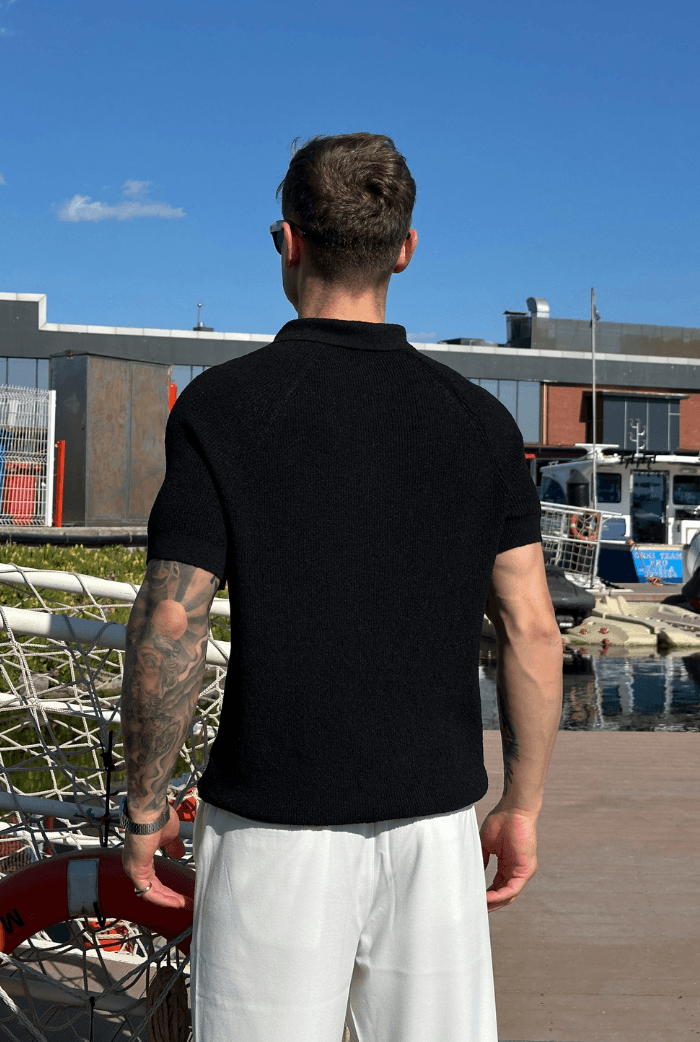 Basic Polo Yaka Triko Kumaş Tişört