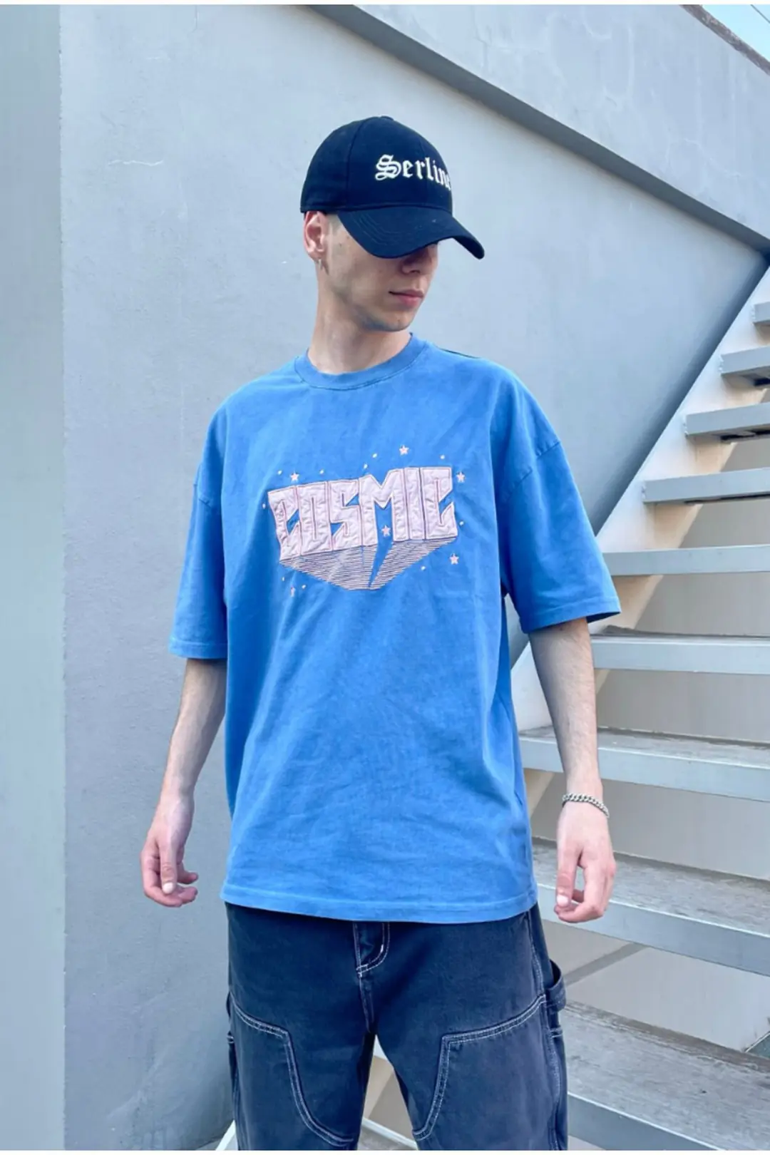 Cosmıc Acid Wash Oversize T-shirt
