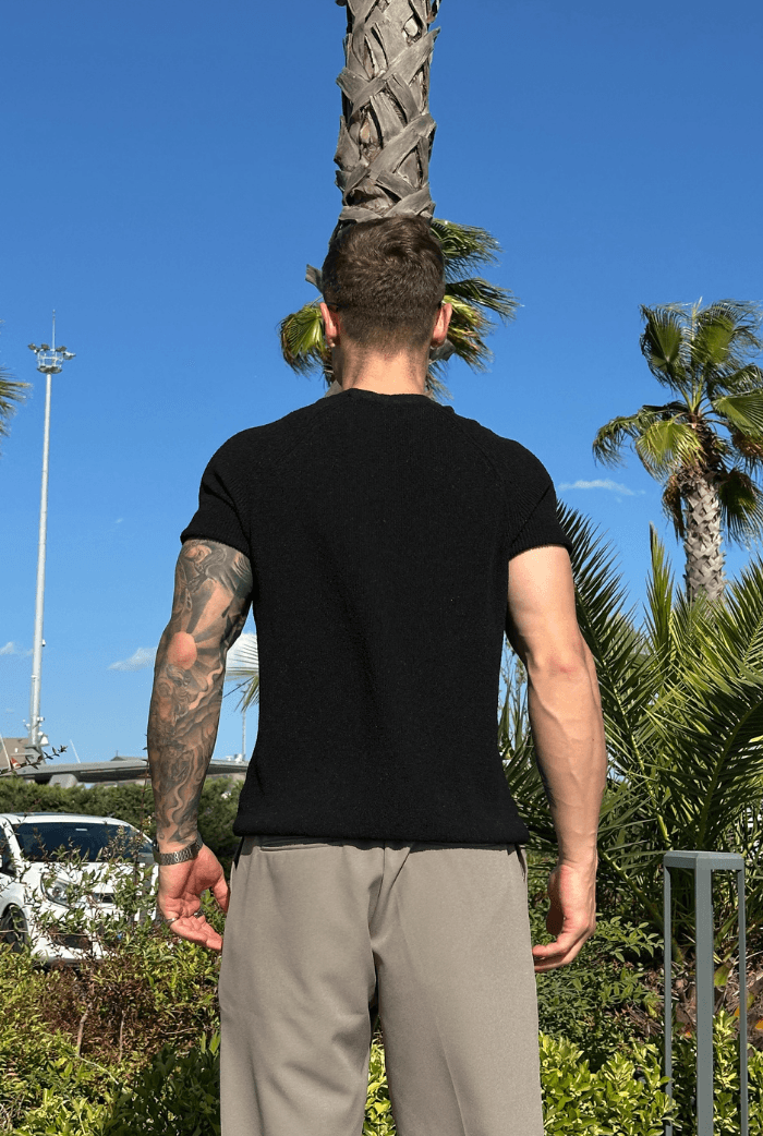 Basic Triko Kumaş Bisiklet Yaka Tişört
