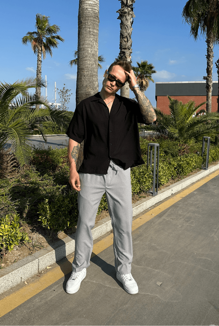 Paradise Nakışlı Premium Oversize Gömlek