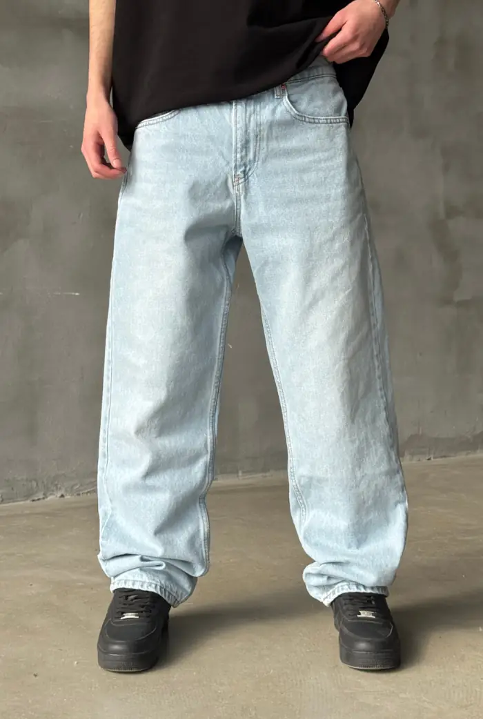Buz Mavisi Baggy Pantolon
