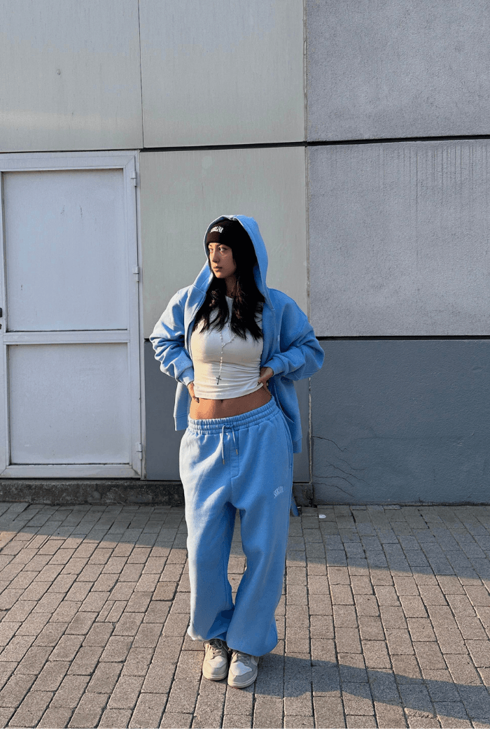 Serline Bebe Mavisi Premium Oversize Takım