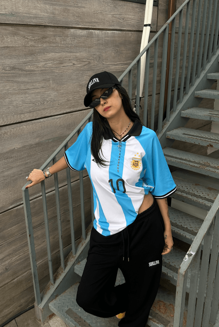 Argentina Jersey Polo Yaka Premium T-shirt