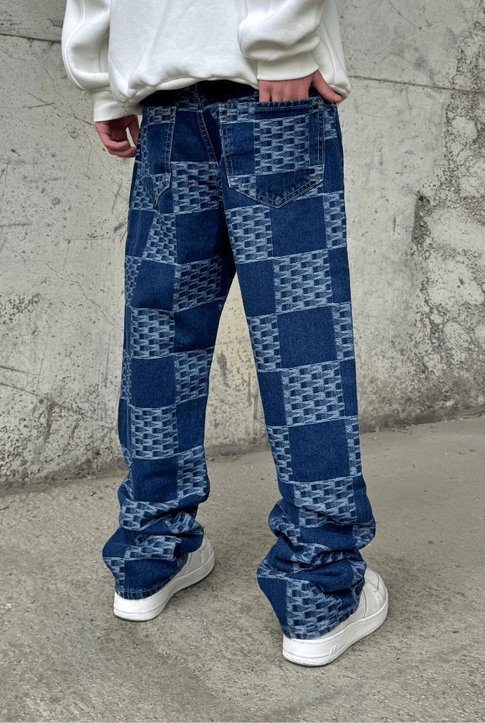 Desenli Baggy Pantolon