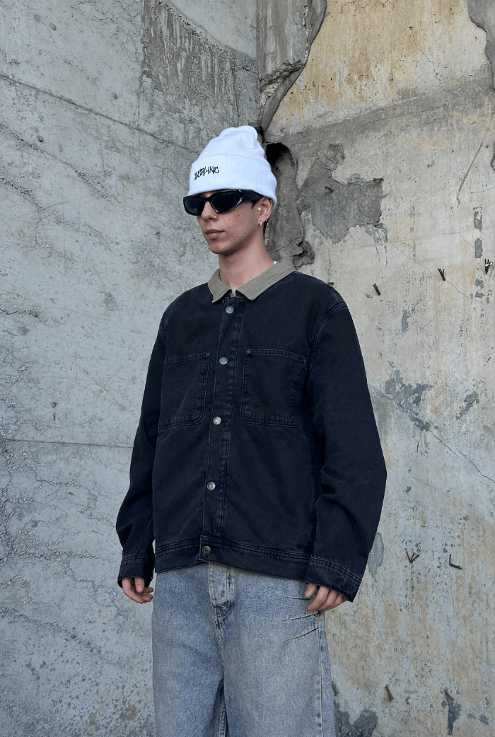 Oversize Acıd Wash Ceket